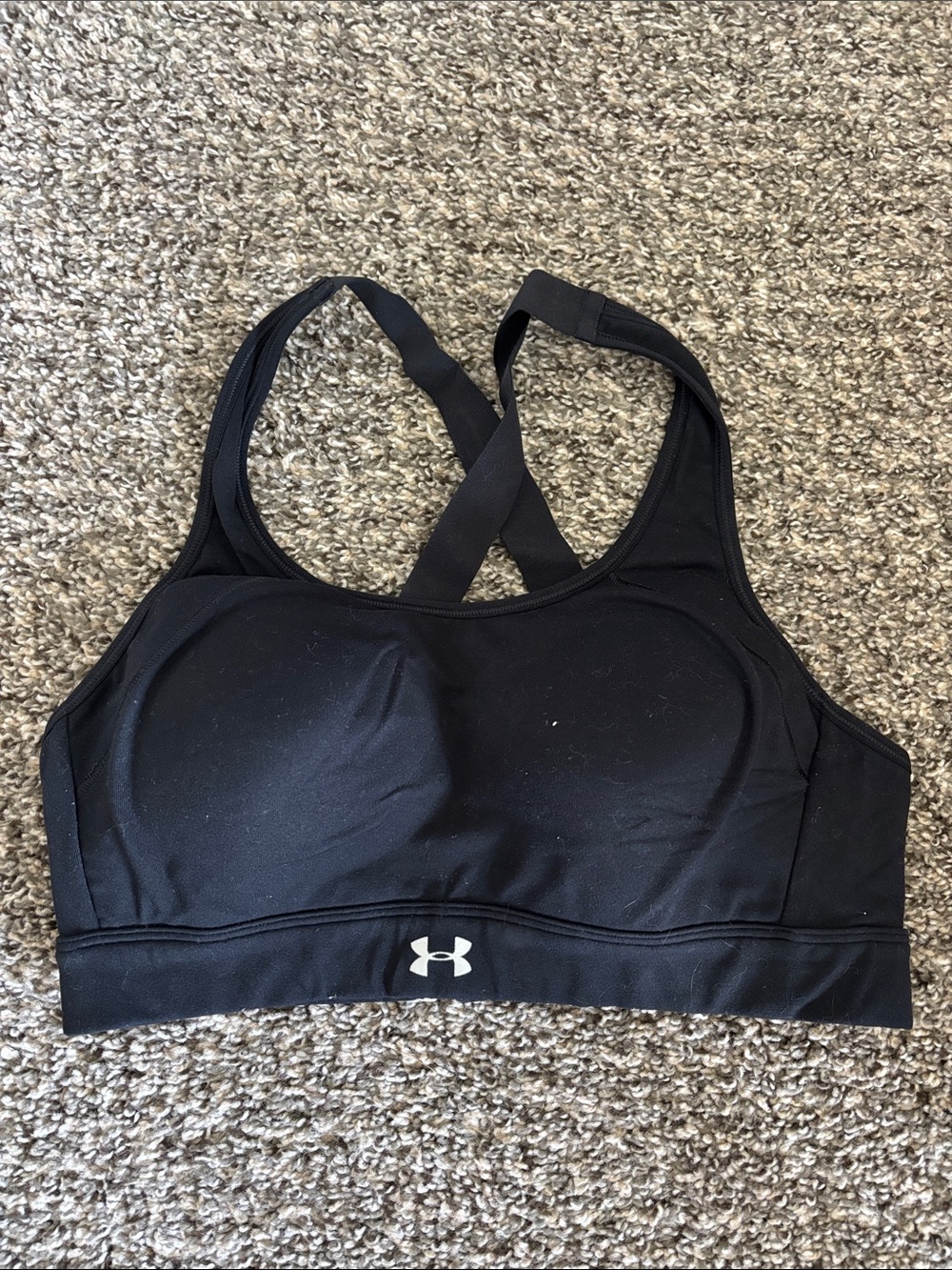 Under Armour Black Cross-Back Padded Sports Bra